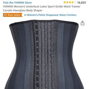 Yianna 25 steel bones Black waist trainer